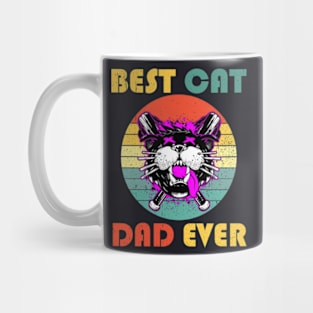 Best Cat Dad Ever Sunset Mug